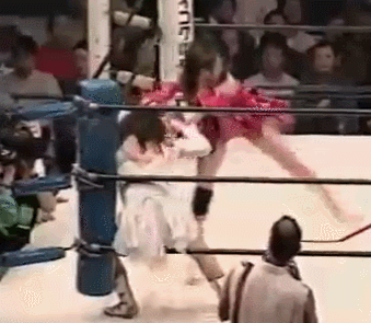 80년대의 일본 여자레슬링 모습.gif