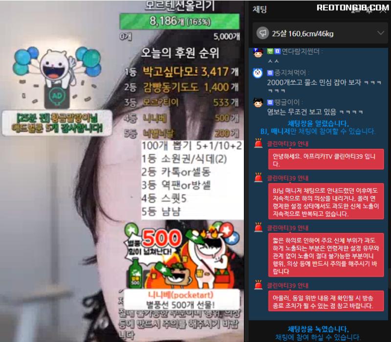 엉덩이골 Y존 부심 부리다.. 정지 당한 아프리카 처자