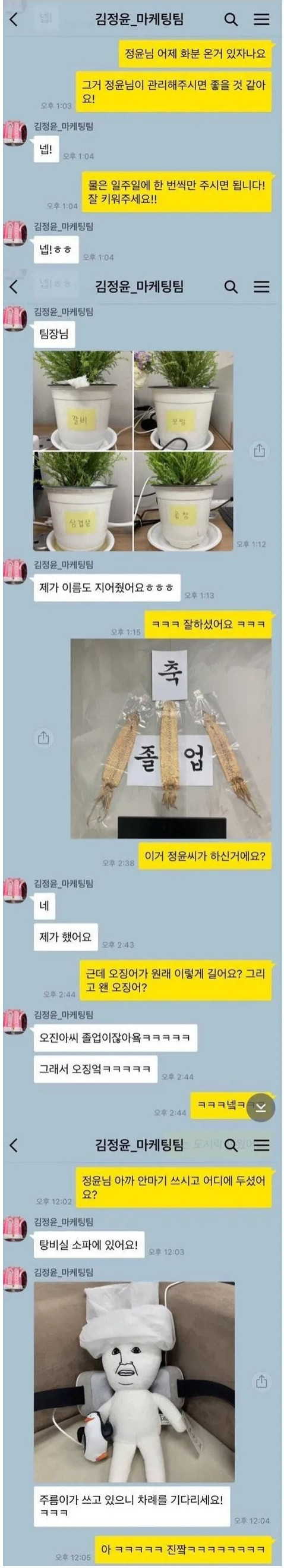 귀여운 마케팅팀 신입 여직원