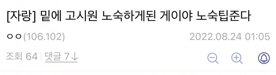 디시인이 알려주는 노숙 팁