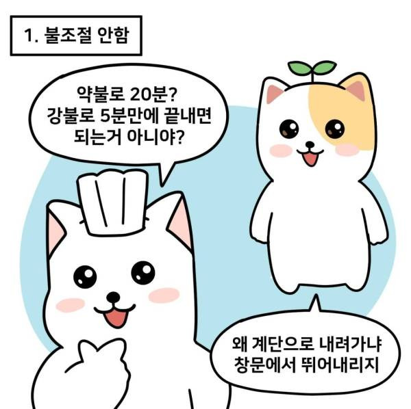 요리 못하는 사람 특징