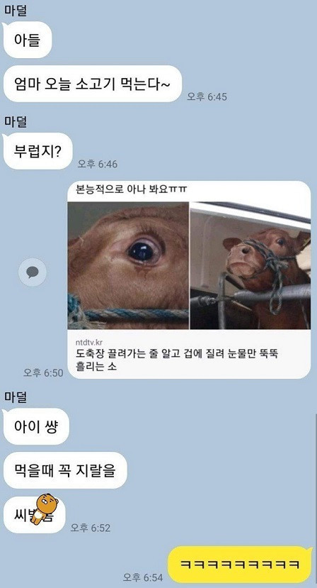 엄마와 카톡