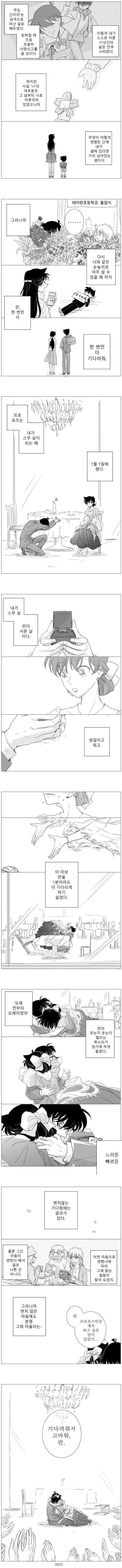 진짜 작가도 이거보단 잘 못만들것같다는 명탐 정 코난 팬이 그린 결말.manhwa