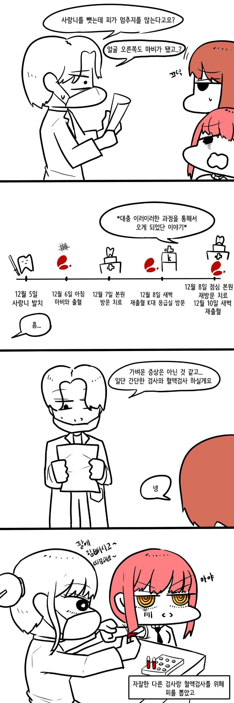 사랑니 뺐다가 백혈병 발견해버린 manhwa 上