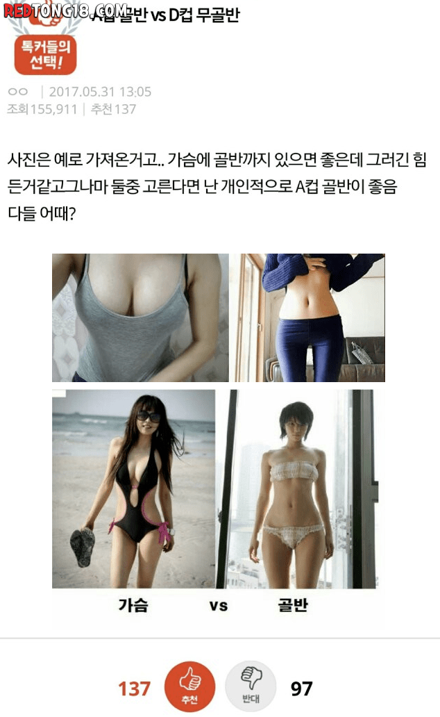 [난제] A컵 골반 vs D컵 무골반