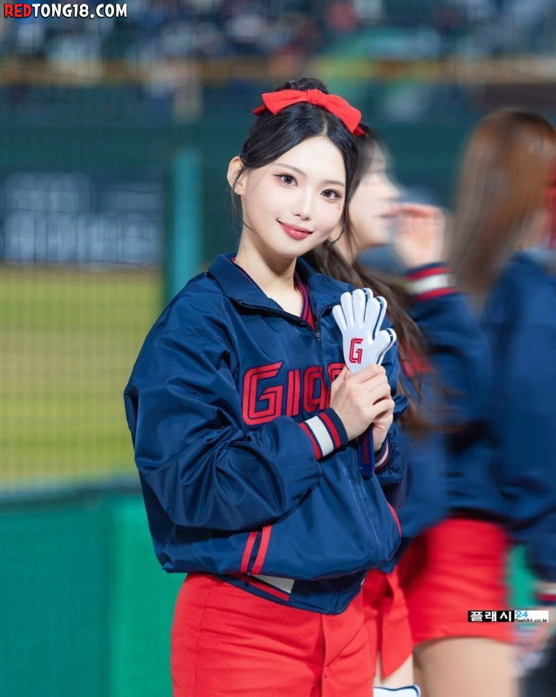 ㅇㅎ)치어리더 김나현 빨간 유니폼 원피스