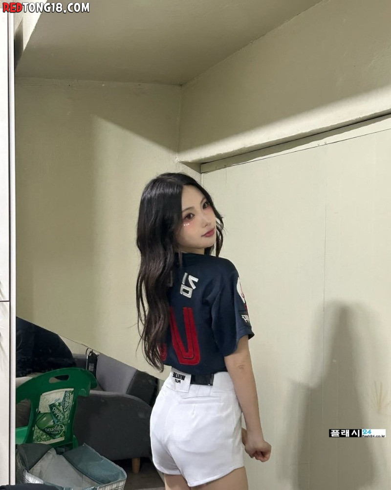 ㅇㅎ)치어리더 김나현 빨간 유니폼 원피스