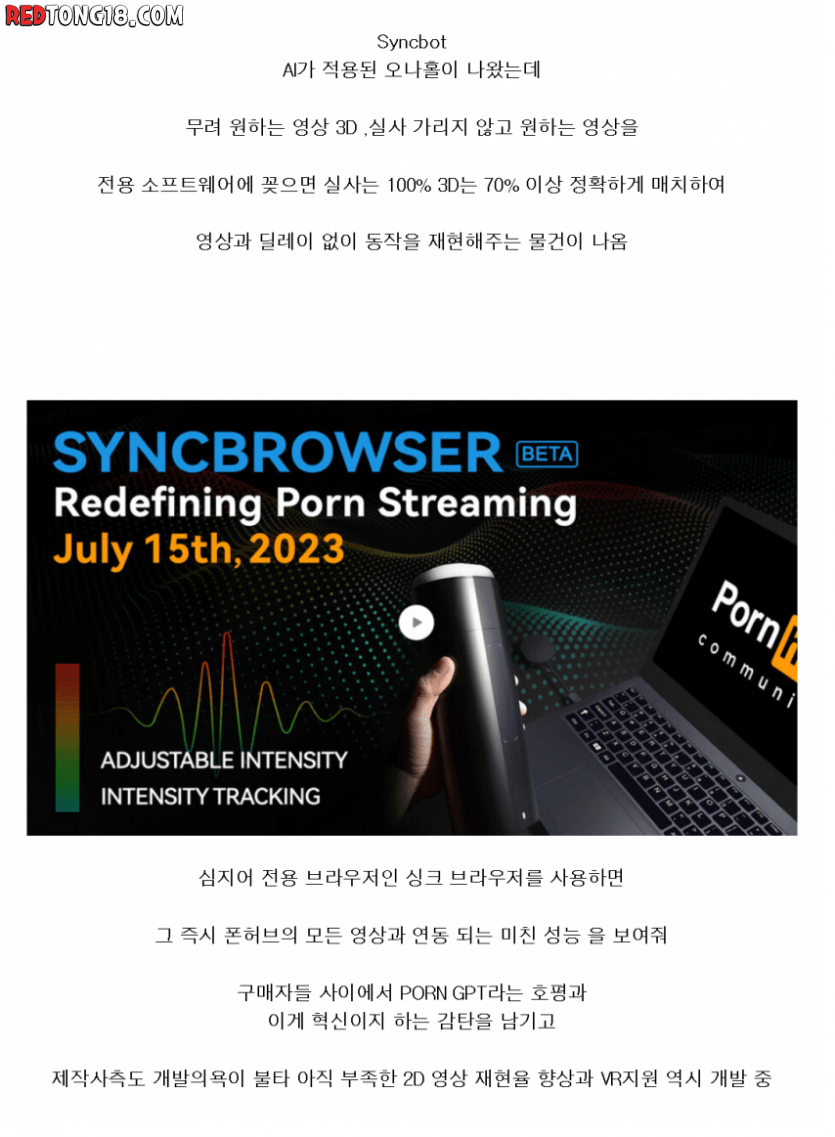 요즘 나오는 오나홀 기술력 수준