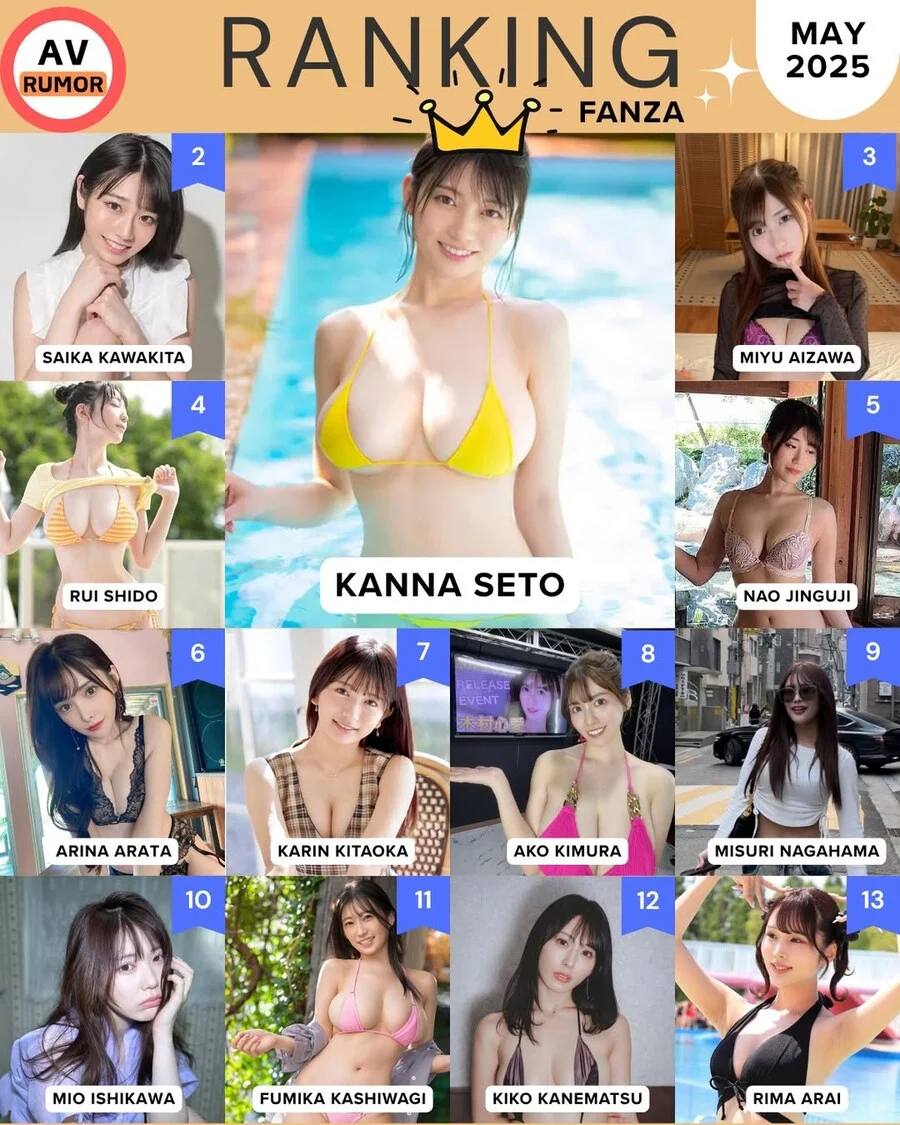 5월 야동 DVD 판매량 여배우 랭킹