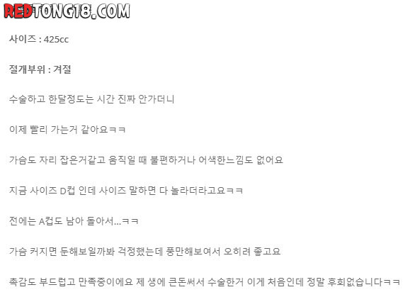 가슴 수술한 D컵 인증녀 레전드