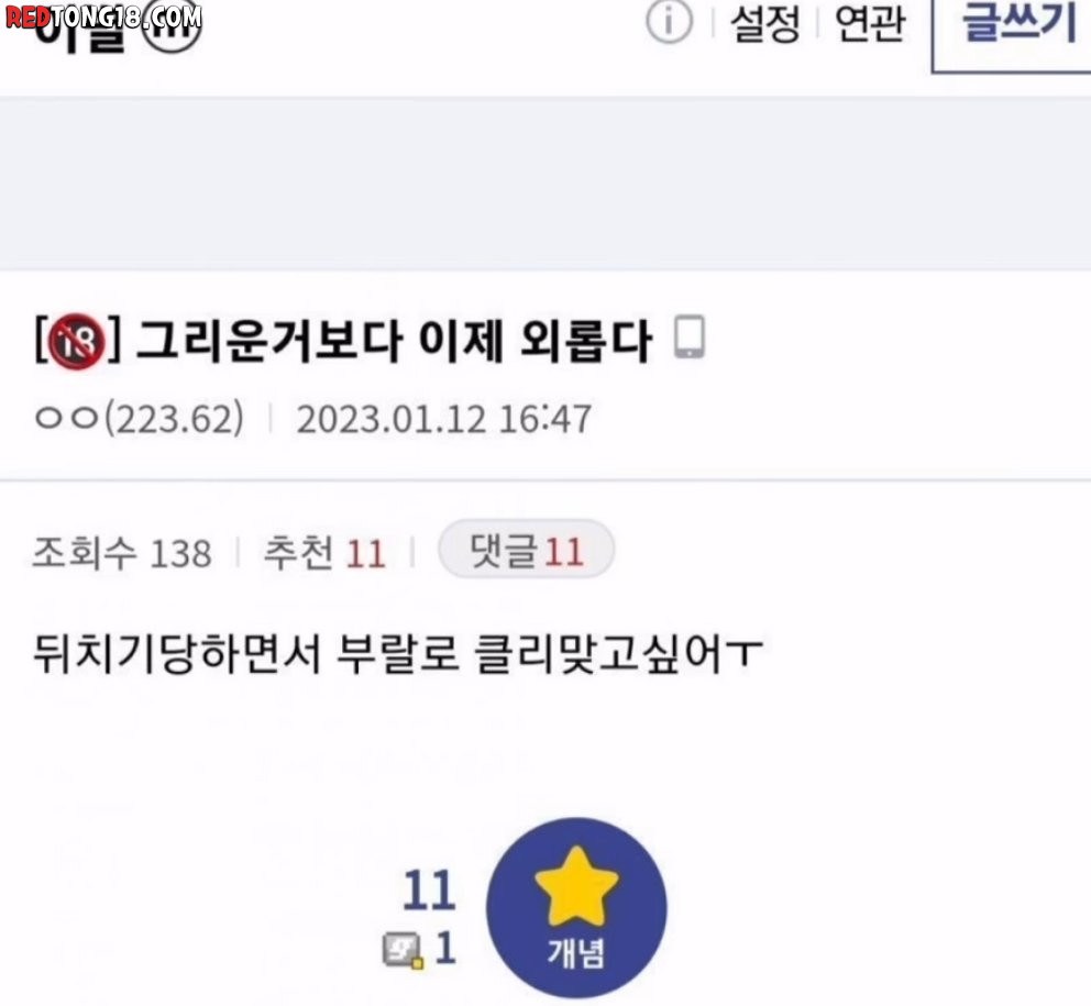 이별갤러리 화끈한 테토녀 눈나